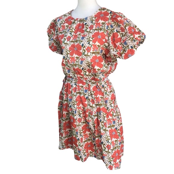 & Merci Boho Floral Puff Sleeve Lindsay Dress Size Large - Picture 4 of 8